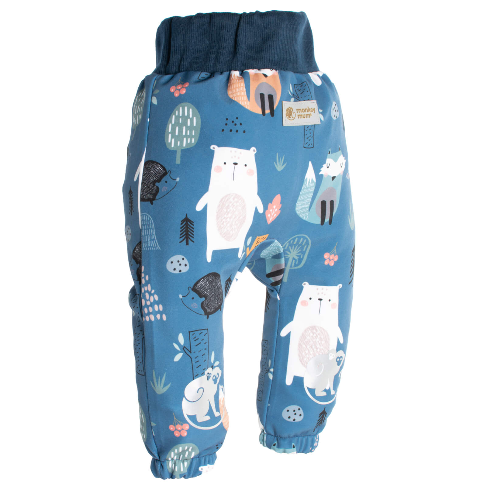 Children's softshell pants with membrane Monkey Mum® - Night Animals
