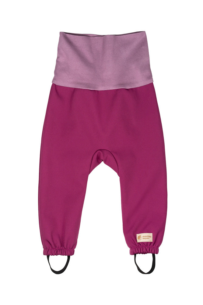 Children's Adjustable Softshell Pants with Membrane Monkey Mum® - Juicy Raspberry