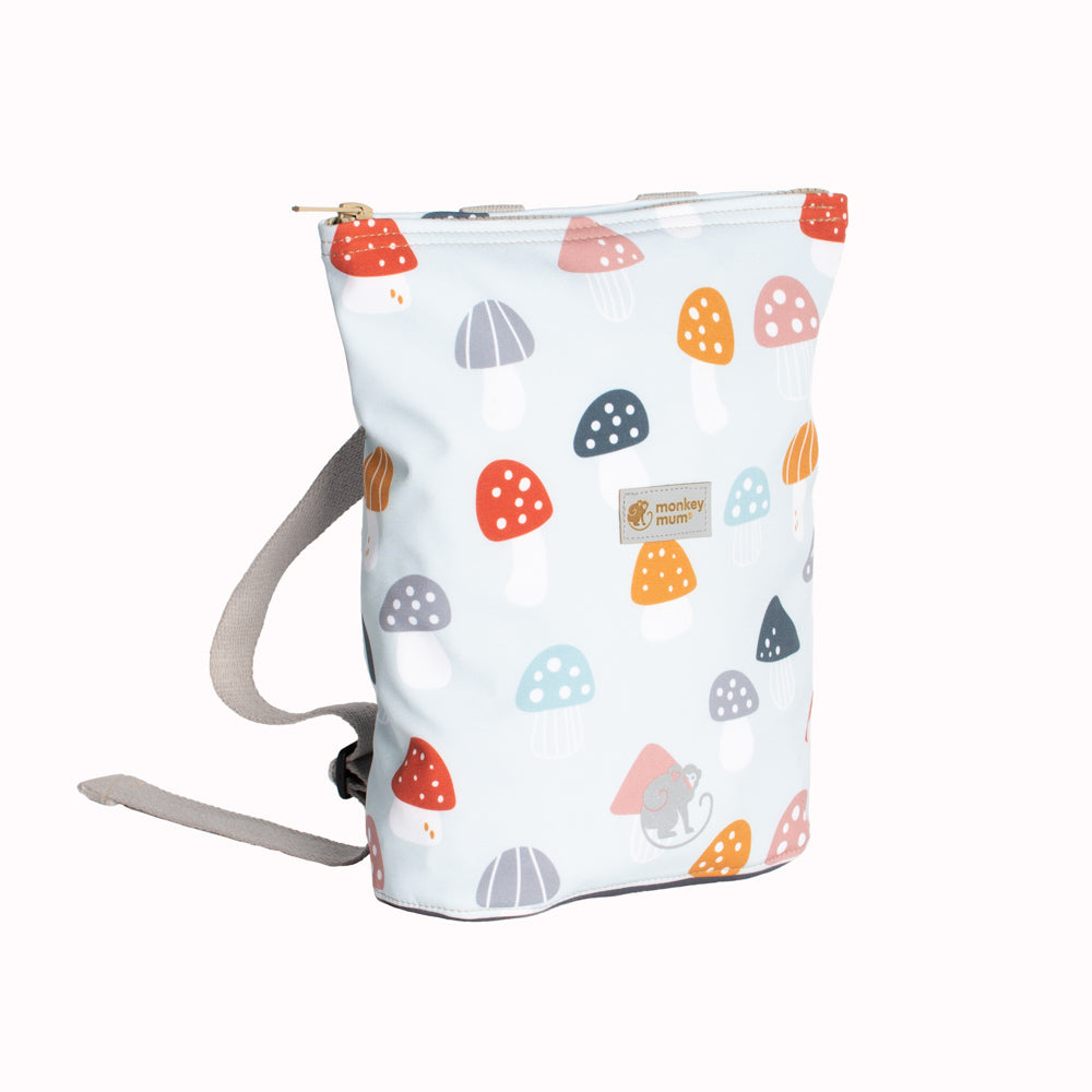 Children's Softshell Backpack Monkey Mum® - Colorful Fly Agarics