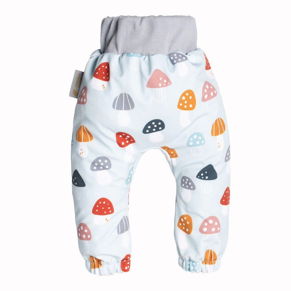 Children's softshell pants with membrane Monkey Mum® - Colorful Fly Agarics