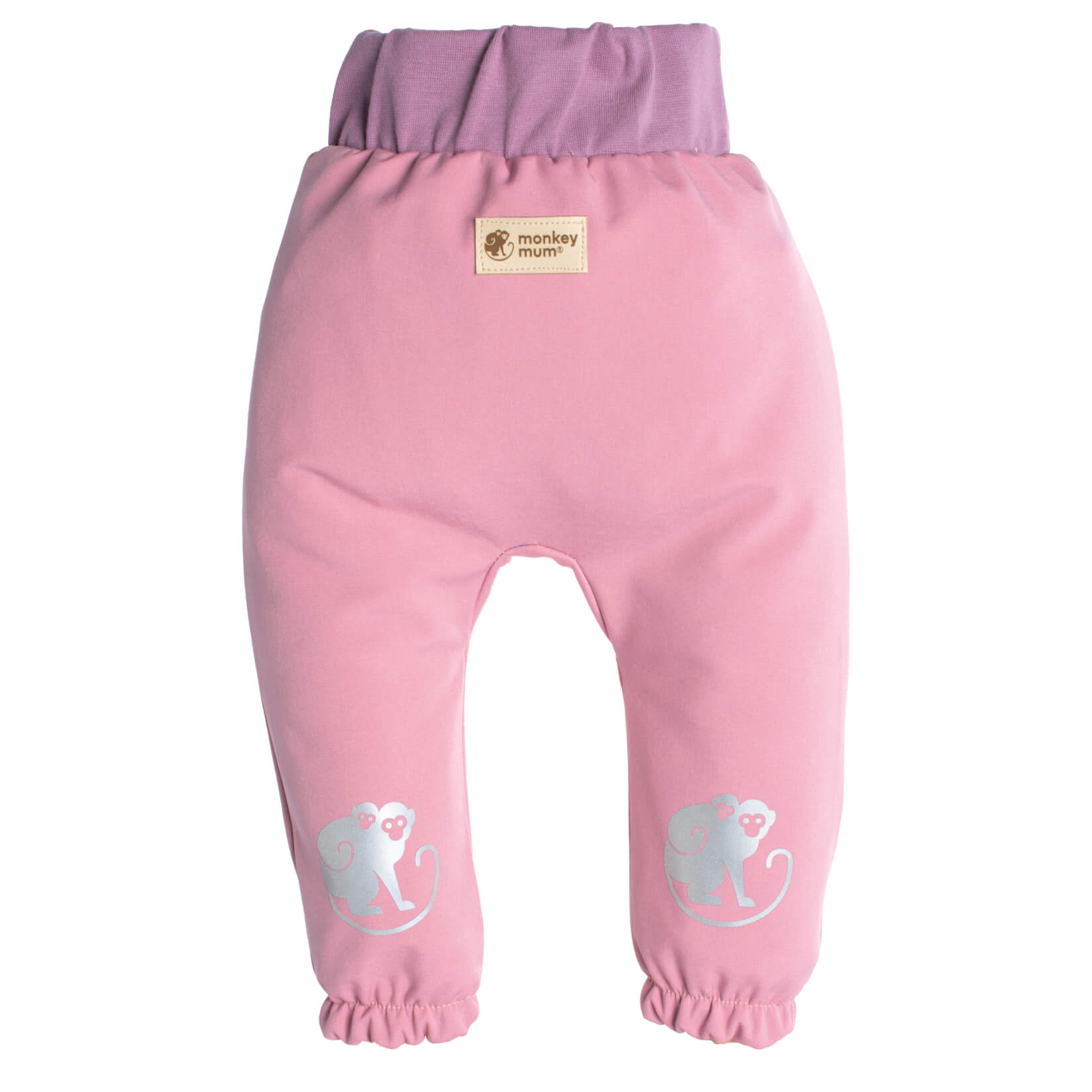 Children's softshell pants with membrane Monkey Mum® - Cotton Candy