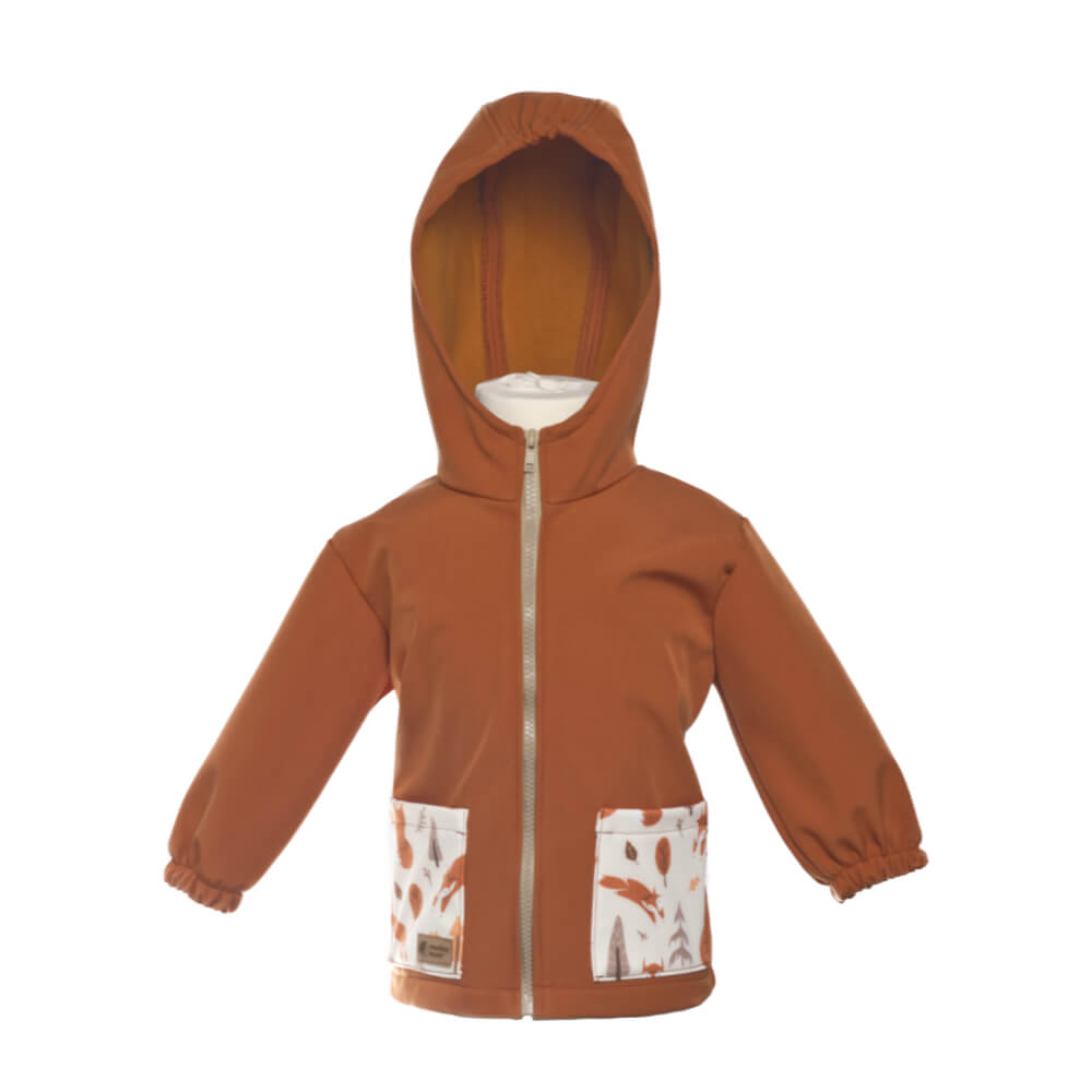 Children's Softshell Jacket with Membrane Monkey Mum® - Autumn Leaves