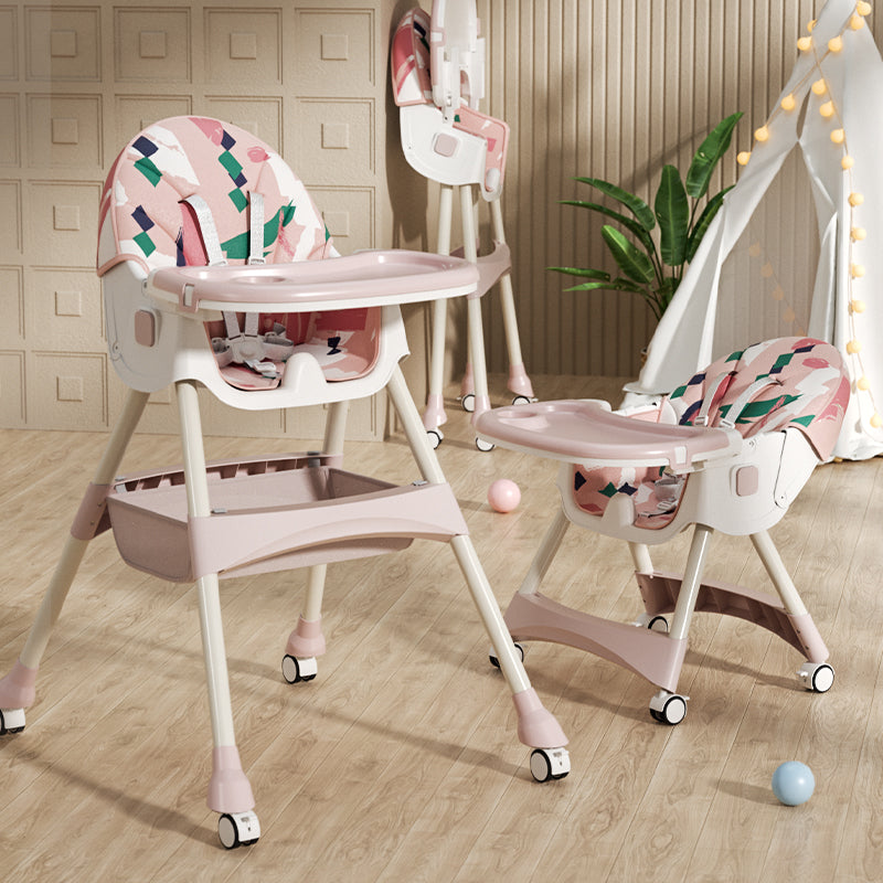 Comfort 2-in-1 Children's High Chair - Pink Ornament - Unboxed
