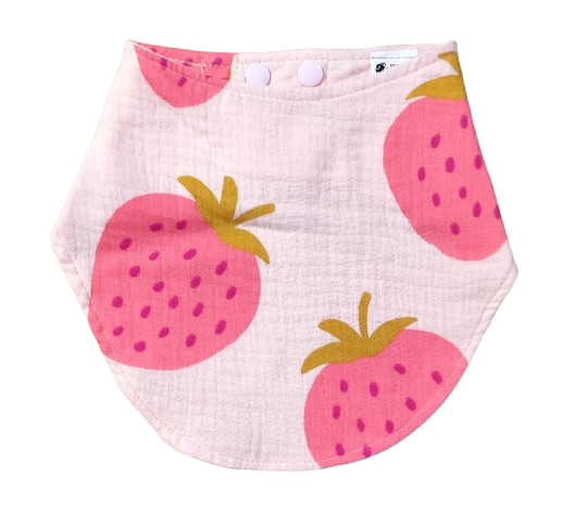 Monkey Mum® Muslin Bib - Strawberry