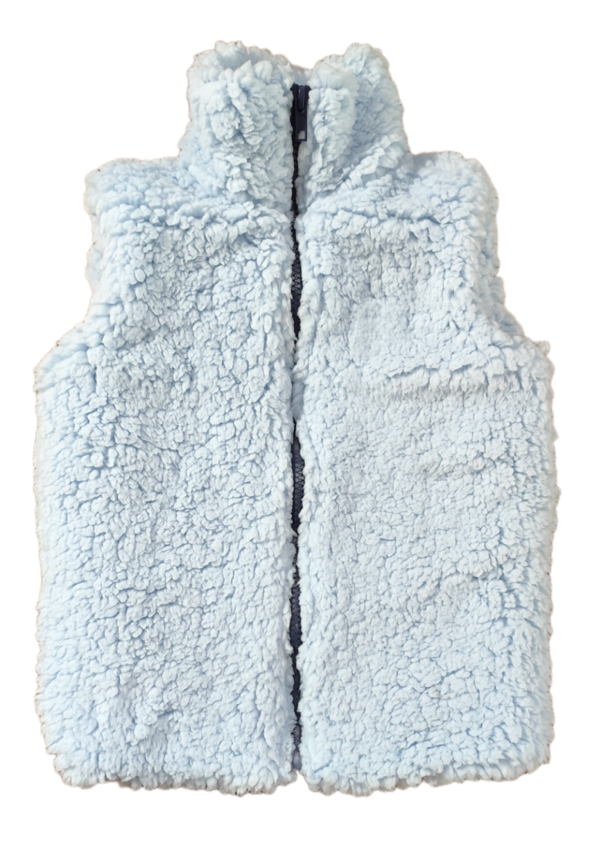 Monkey Mum® sherpa vest - Light Blue