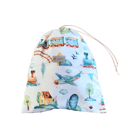 Monkey Mum® fabric bag - Train