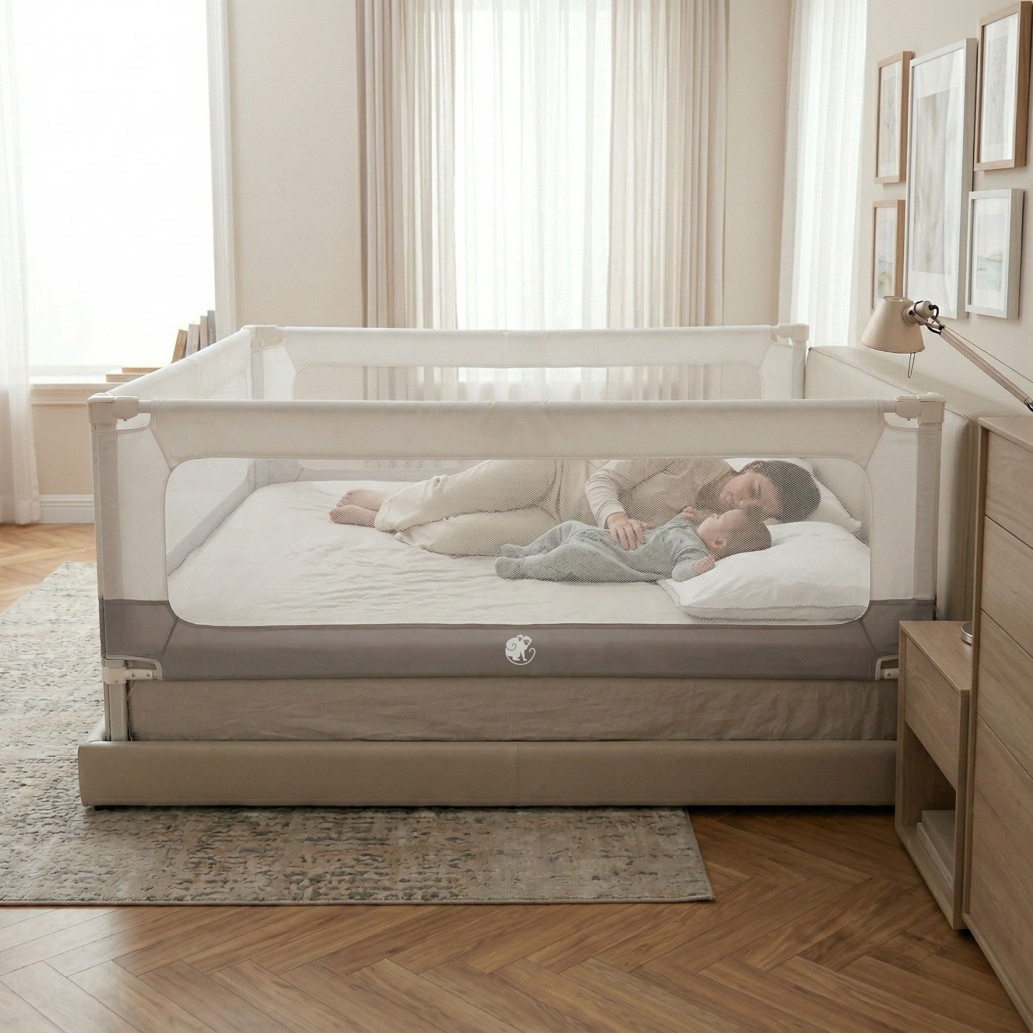 Monkey Mum® 2-in-1 Bed Rail and Playpen Smart