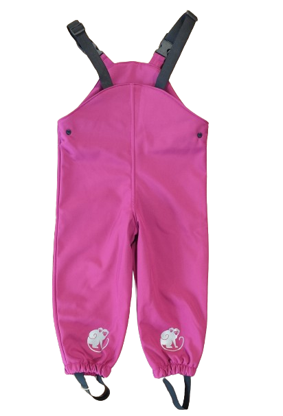 Monkey Mum® Softshell bib pants with membrane - Juicy Raspberry