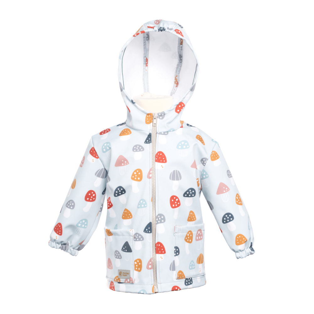 Children's Softshell Jacket with Membrane Monkey Mum® - Colorful Fly Agarics