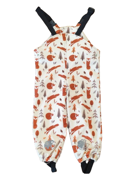 Monkey Mum® Softshell bib pants with membrane - Foxy Fun