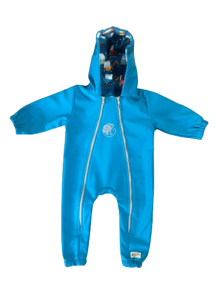 Monkey Mum® Softshell jumpsuit with membrane – Cheerful Construction Site - size 62/68, 74/80