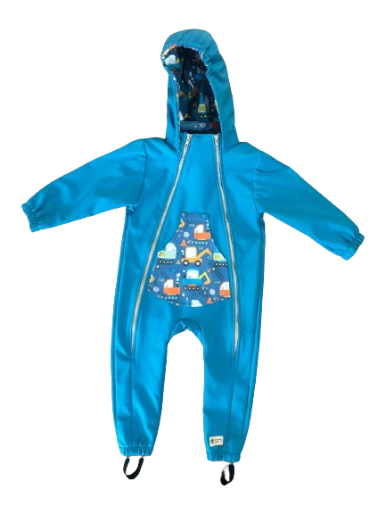 Monkey Mum® Softshell Snowsuit with Membrane – Happy Construction Site - size 86/92