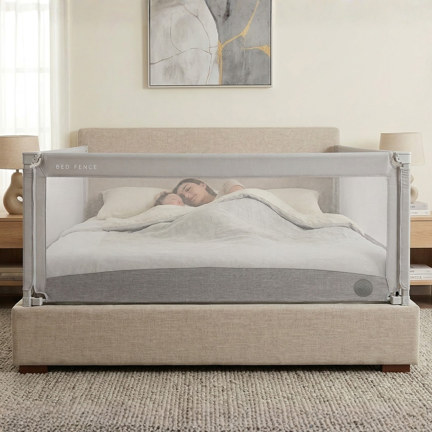 Monkey Mum® Economy Bed Rail - Light Gray - Unboxed