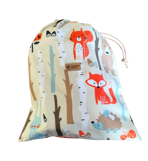 Monkey Mum® fabric bag - Forest Animals