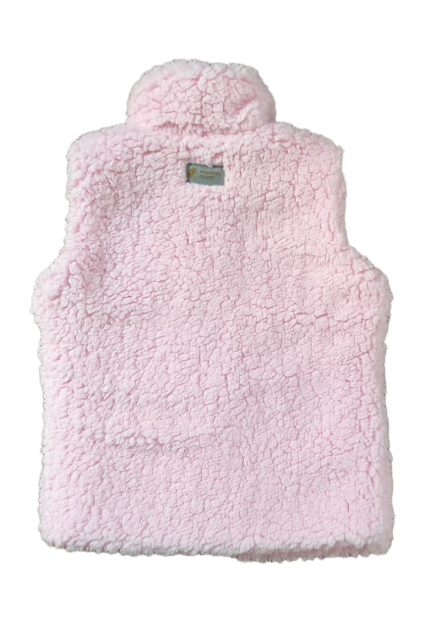 Monkey Mum® sherpa vest - Pink
