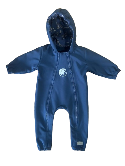 Monkey Mum® Softshell jumpsuit with membrane – Dinosaur Sky - size 62/68, 74/80