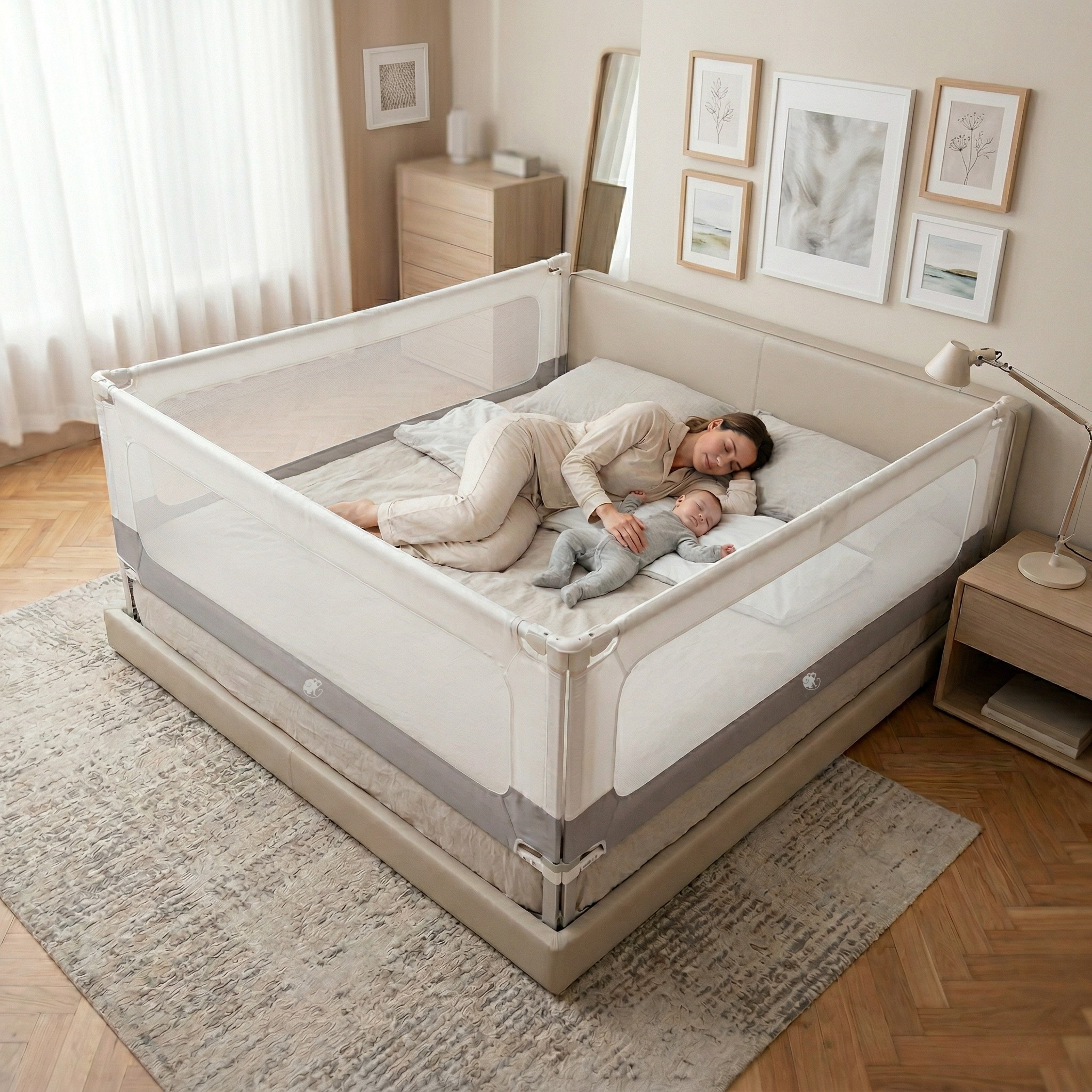 Monkey Mum® 2-in-1 Bed Rail and Playpen Smart