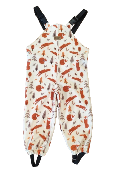 Monkey Mum® Softshell bib pants with membrane - Foxy Fun