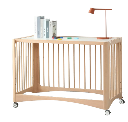4-in-1 Children's Crib - Solid Wood - 120x65 cm
