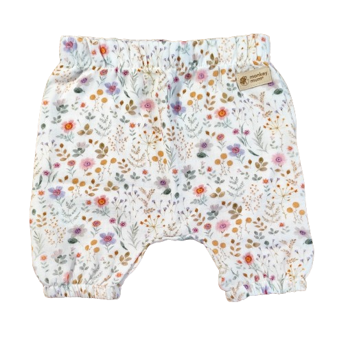Monkey Mum® muslin shorts - Blooming Meadow