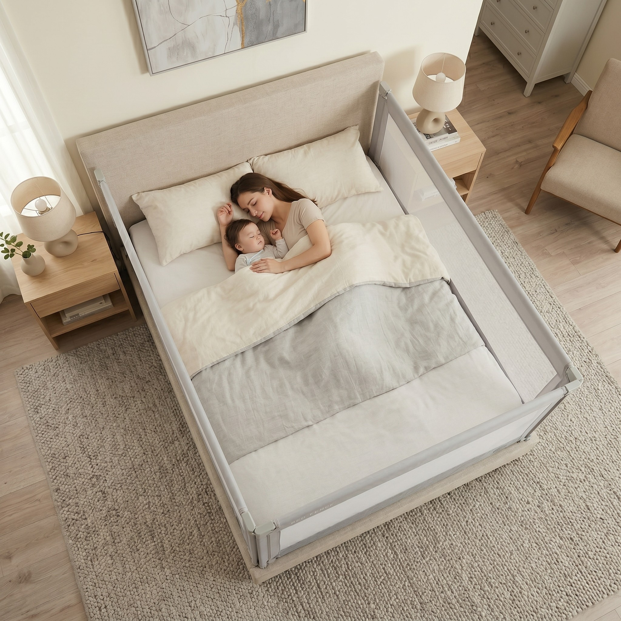 Monkey Mum® Economy Bed Rail - Light Gray