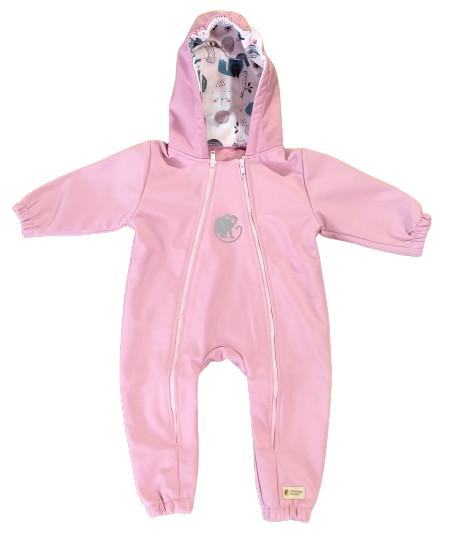 Monkey Mum® Softshell jumpsuit with membrane – Sugar Animals - size 62/68, 74/80