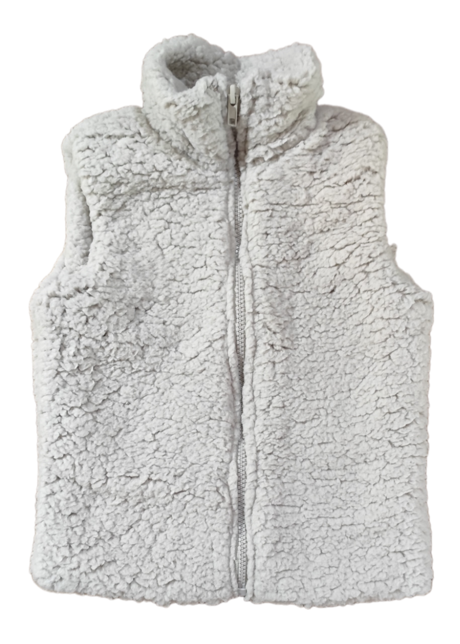 Monkey Mum® sherpa vest - Light Gray