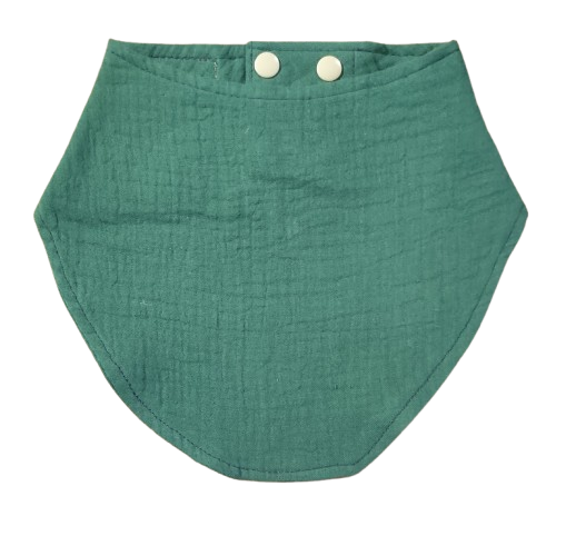 Monkey Mum® Muslin Bib - Dark Green