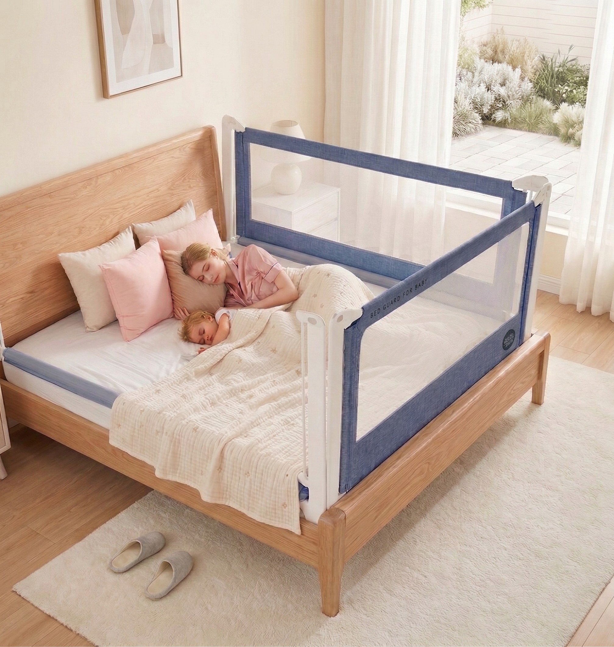 Monkey Mum® Popular Bed Rail - Dark Blue - Design - Clearance - Unboxed