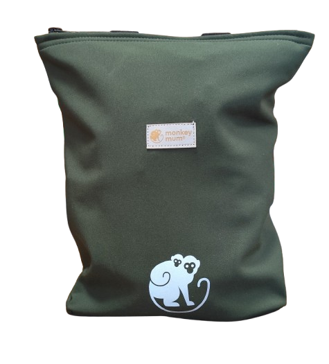 Monkey Mum® children's softshell backpack - Dark Green