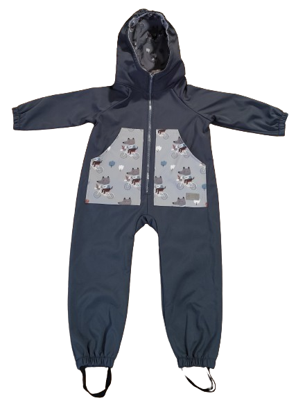 Monkey Mum® Softshell snowsuit with membrane – Mysterious trip - size 98/104, 110/116